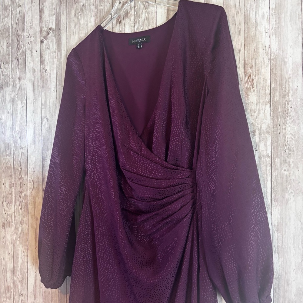 Intermix Nadia Silk Jacquard Midi Dress - Picture 6 of 10